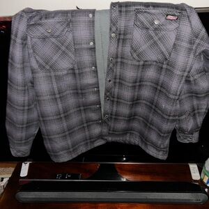 Dickies Gray Plaid Shirt Jacket